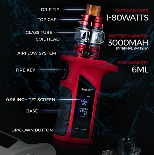 Smok MAG P3 Mini Kit Black Red