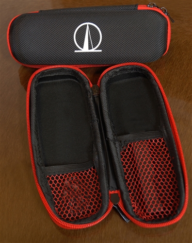 Logo Zipper Case Black and Red